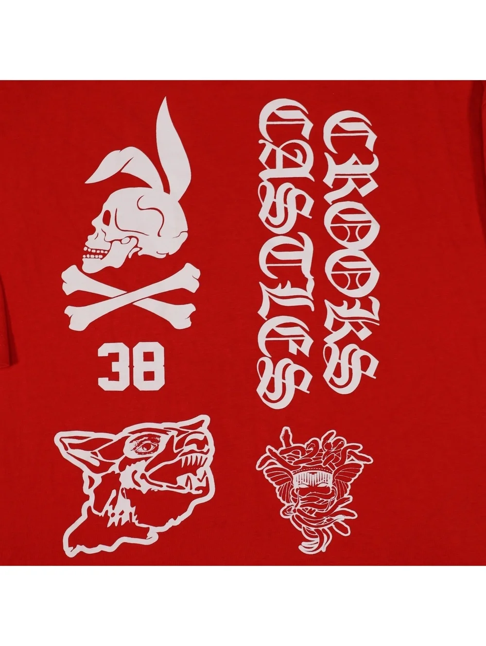 Crooks & Castles The Ruling Elite Graphic T Shirt Red Large Streetwear Skull